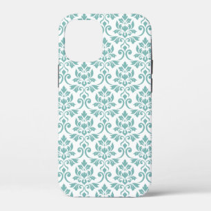 Feuille Damask Teal Pattern iPhone 12 Mini Case
