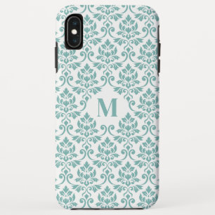 Feuille Damask Teal Pattern (Custom) iPhone XS Max Case