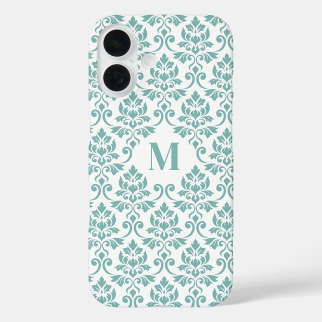 Feuille Damask Teal Pattern (Custom) Case-Mate iPhone Case (Back)