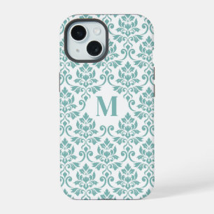 Feuille Damask Teal Pattern (Custom) iPhone 15 Case