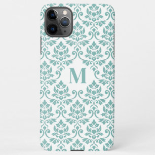 Feuille Damask Teal Pattern (Custom) iPhone 11Pro Max Case
