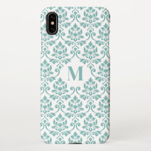 Feuille Damask Teal Pattern (Custom) iPhone XS Max Case