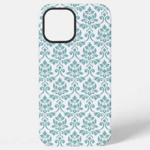 Feuille Damask Teal Pattern iPhone 12 Pro Max Case