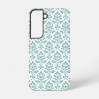Feuille Damask Teal Pattern