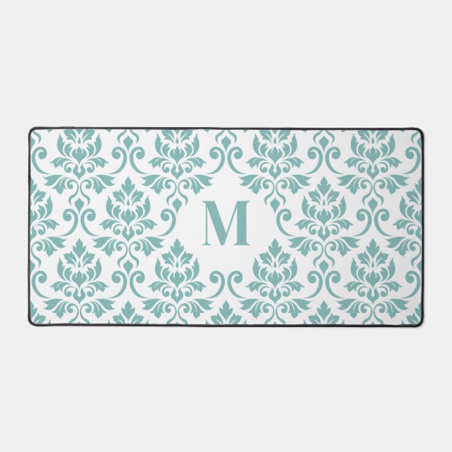 Feuille Damask Turquoise Lg Motif (Personnalisé) (Recto)