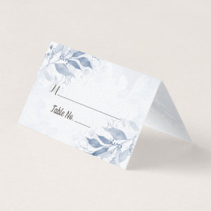 Feuille d'aquarelle bleu Numéro de table Mariage E