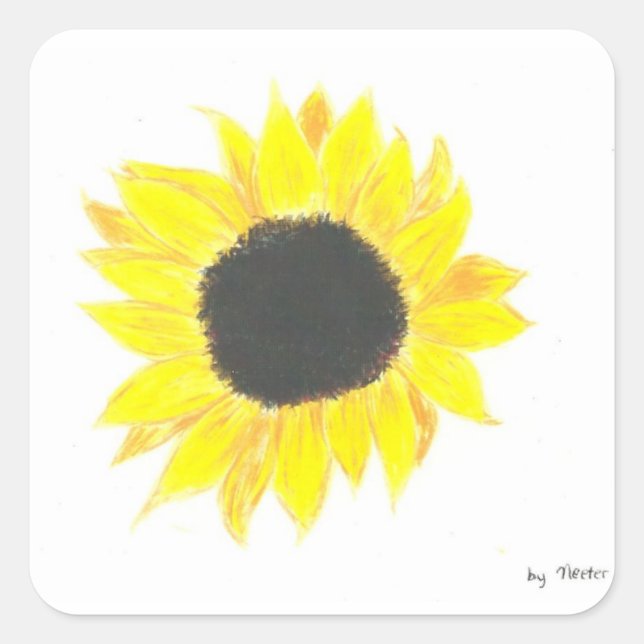 Feuille de 20 autocollants de tournesol (Devant)