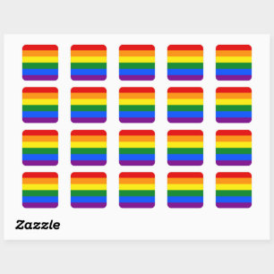 feuille de 20 stickers arc-en-ciel