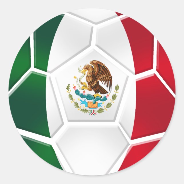 Feuille de 20 stickers de football moderne mexicai (Devant)