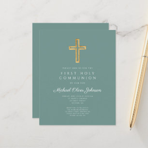 Feuille de budget de première communion pour garço