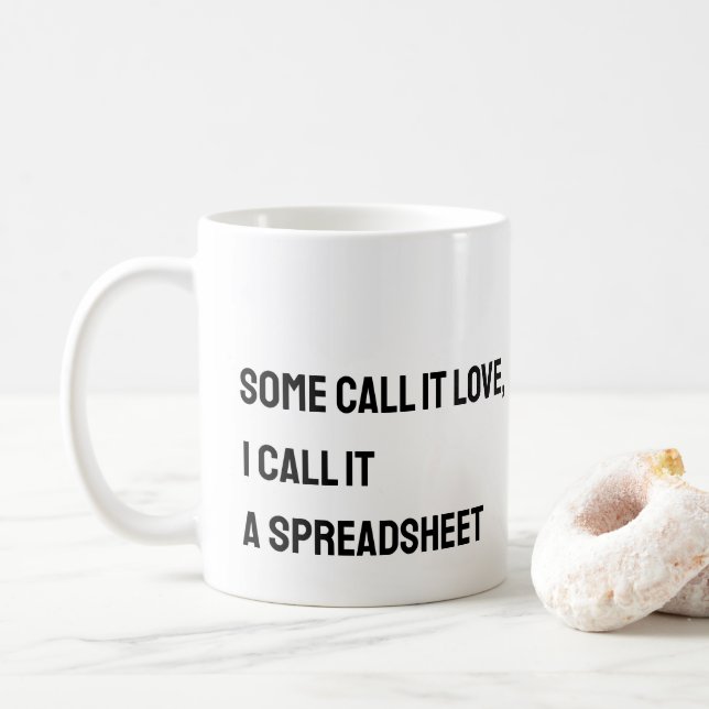 Feuille de calcul comptable Drôle Mug (Avec donut)