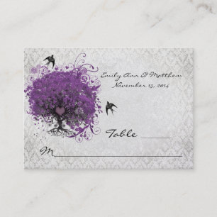 Feuille de coeur pourpre Table Cartes de place