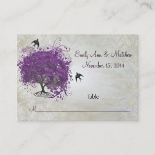 Feuille de coeur pourpre Table Cartes de place