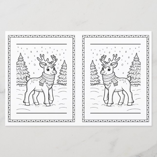 Feuille de coloriage de Noël pour enfants (Devant)