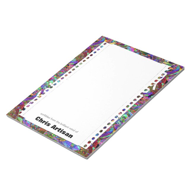 Feuille de déchirure couleur exubérante Bloc-notes (Incliné)