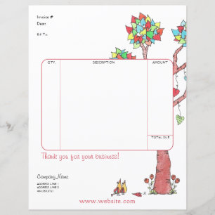 Feuille de facture de l'arbre cardiaque