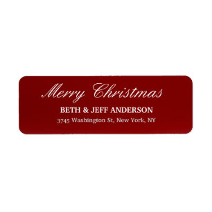 Feuille de famille du message de Noël Joyeux rouge