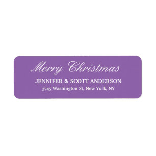 Feuille de famille Message de Noël Pale Purple Joy