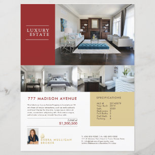 Feuille de fonction Immobilier Flyer personnalisé