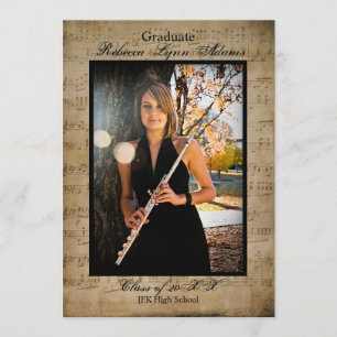 Feuille de musique avec photos - Faire-part de dip