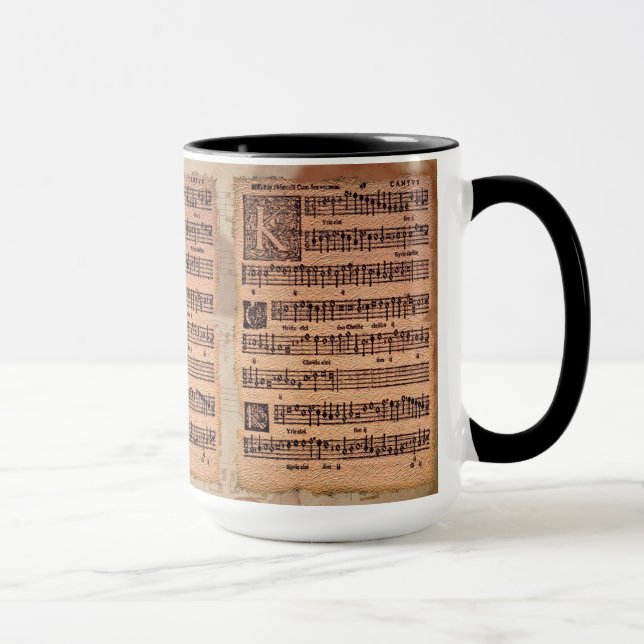 Feuille de musique de chant grégorien Mug à boire (Droite)