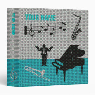 Feuille de notes Scores de musique Bleu Classeur