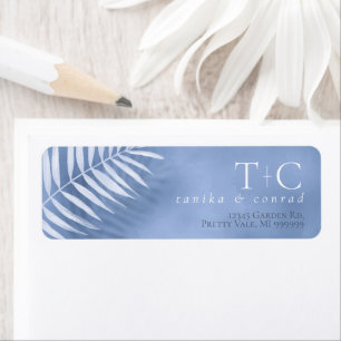 Feuille de palme luxuriante Mariage Windsor Blue I