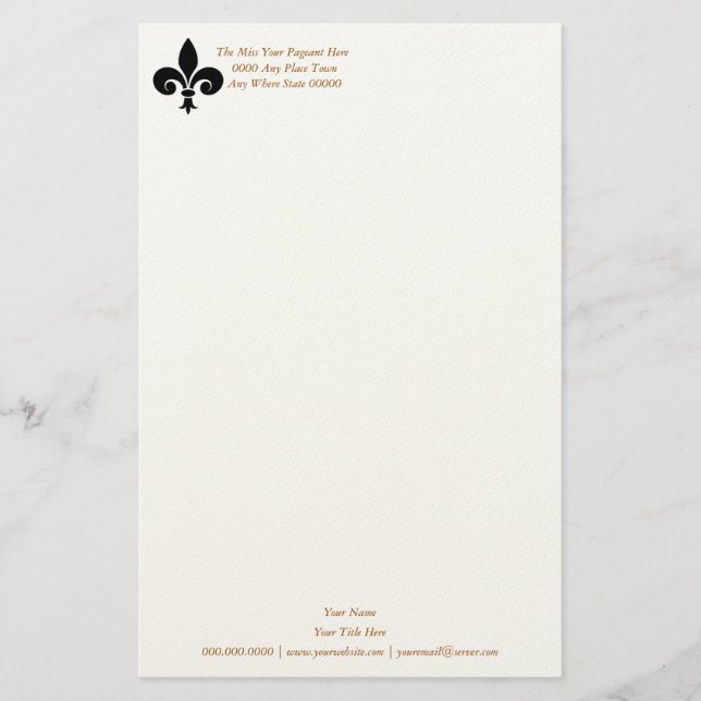 Feuille de papeterie style Miss America Fleur Di L (Devant)