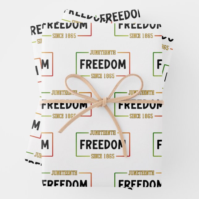 Feuille De Papier Cadeau 1865, 1865, fête de la liberté noire (En situation)