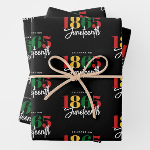 Feuille De Papier Cadeau 1865 Liberté Célébration de l'histoire noire