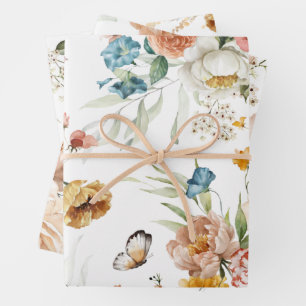 Feuille De Papier Cadeau 3 feuilles, Dutch Still Life Floral Art, 19" x 29"
