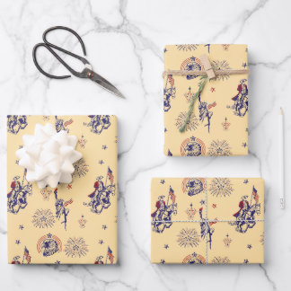 Feuille De Papier Cadeau 4th July Independence