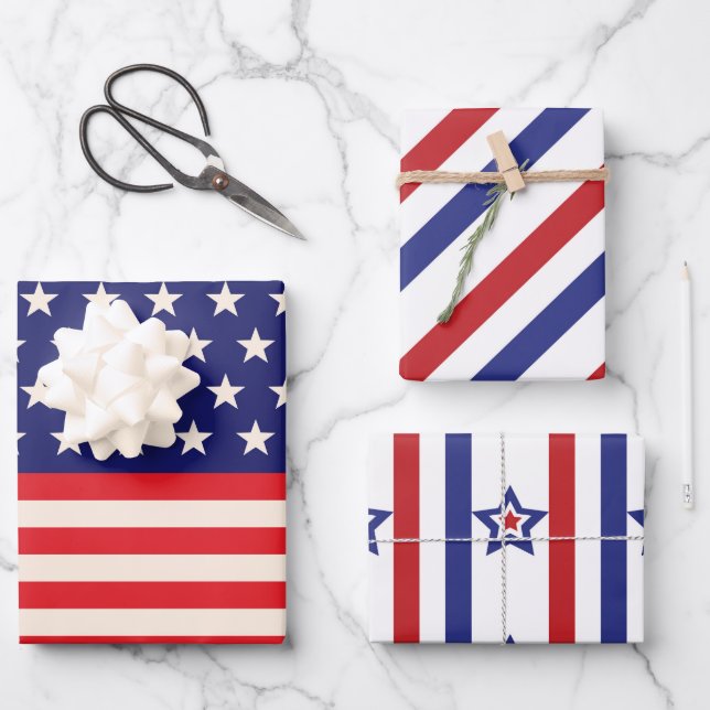 Feuille De Papier Cadeau 4Th Of July Celebration  (Recto)