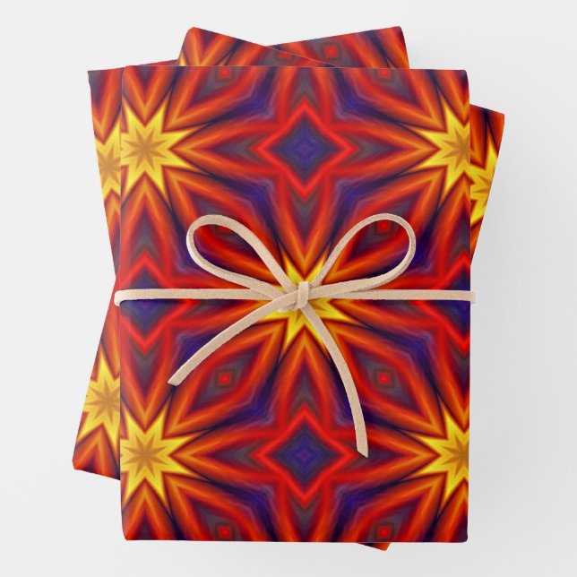 Feuille De Papier Cadeau Abstract Colorful Pattern (En situation)