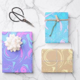 Feuille De Papier Cadeau Abstract colorful swirls 