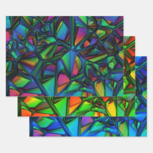 Feuille De Papier Cadeau Abstrait moderne coloré