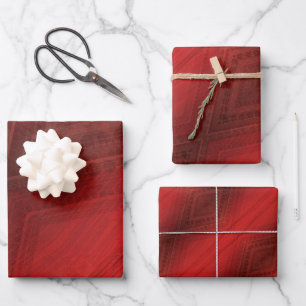 Feuille De Papier Cadeau Acceptation Motif de Boho Eclectique Rouge