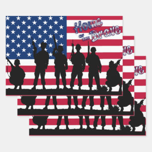 Feuille De Papier Cadeau Accueil des braves