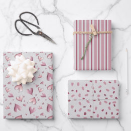 Feuille De Papier Cadeau Adorable Pastel Pinks Wrapping Paper Sheets