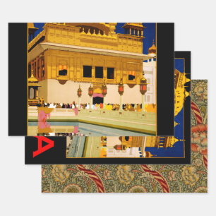 Feuille De Papier Cadeau Affiche de voyage Inde art indien vintage