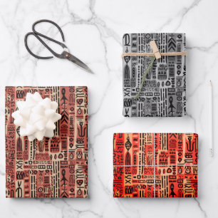 Feuille De Papier Cadeau Afrique Dogon Mali Ethnic Tribal Motif