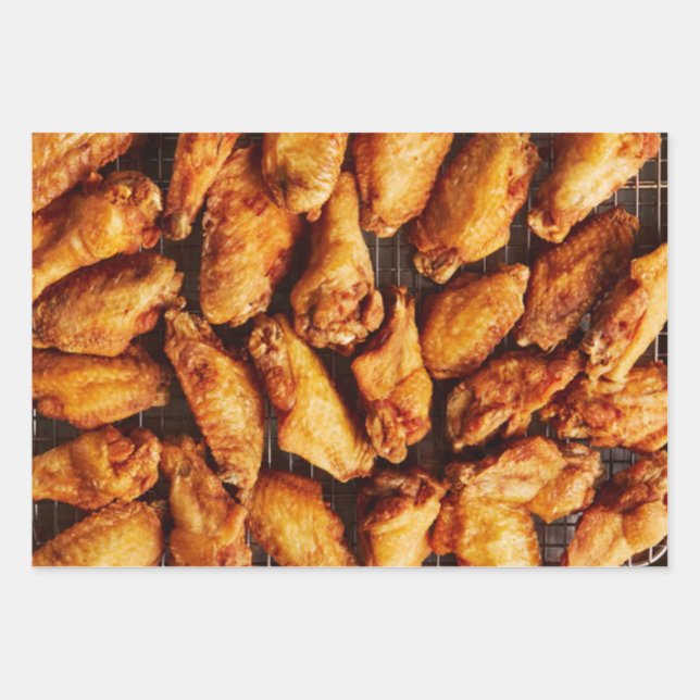 Feuille De Papier Cadeau Ailes de poulet (Devant)