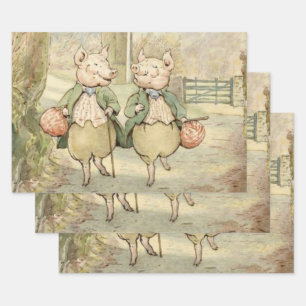 Feuille De Papier Cadeau Alexander et Pigling Bland par Beatrix Potter
