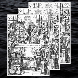 Feuille De Papier Cadeau Alice au pays des merveilles vintage, Procès de la