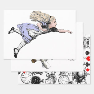 Feuille De Papier Cadeau Alice volante au pays des merveilles