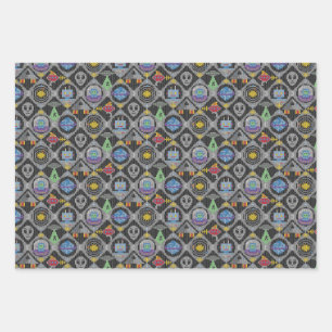 Feuille De Papier Cadeau Alien mignon