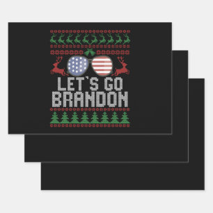 Feuille De Papier Cadeau Allons Brandon Laid Sweater Patriotic