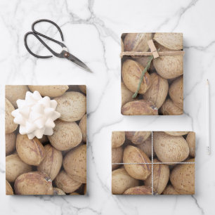 Feuille De Papier Cadeau Almonds Automne Motifs