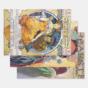 Feuille De Papier Cadeau Alphonse Mucha, American Works
