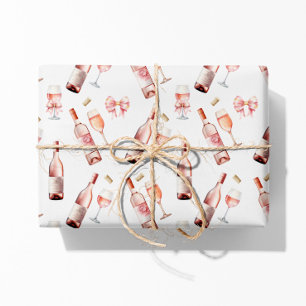 Feuille De Papier Cadeau Amateur de vin rosé